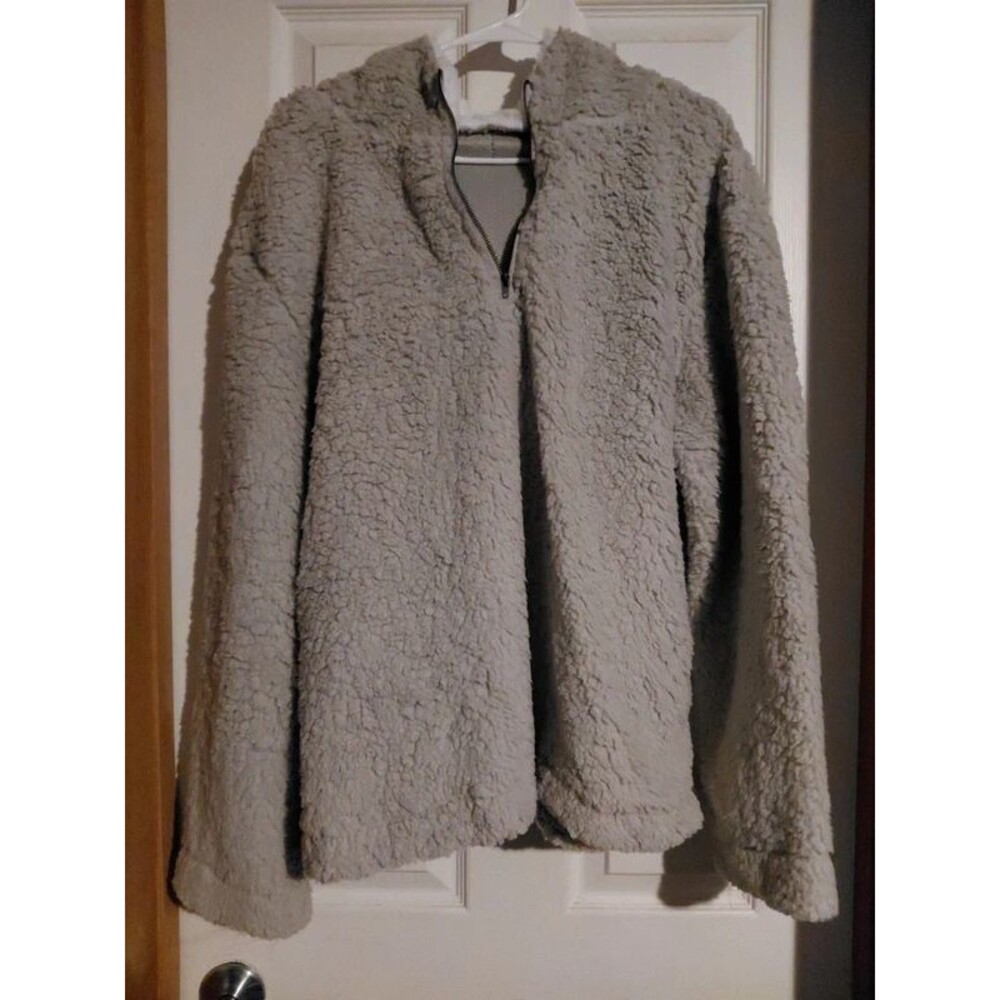 Fleece lined quarter zip pullover-M